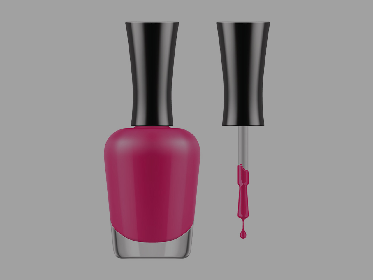 5. Pink and Black Geometric Nail Art Design - wide 5