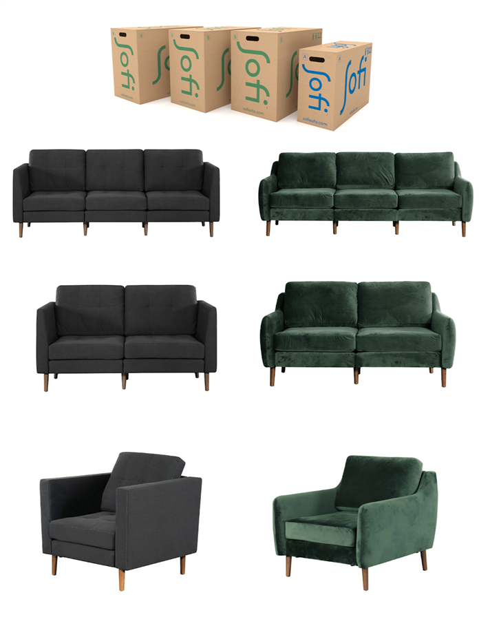 The New Sofi Sofa: Entirely Customizable Sofa in a Box!